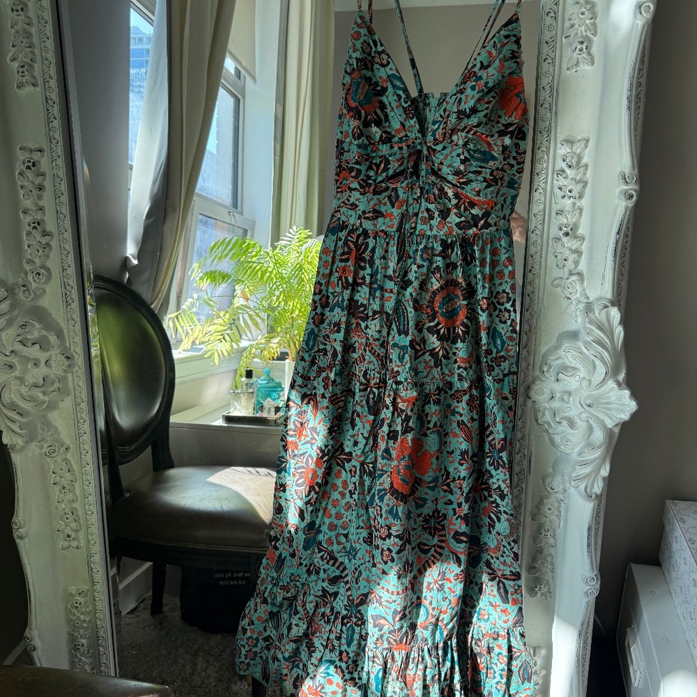 ulla Johnson  floral print midi dress
